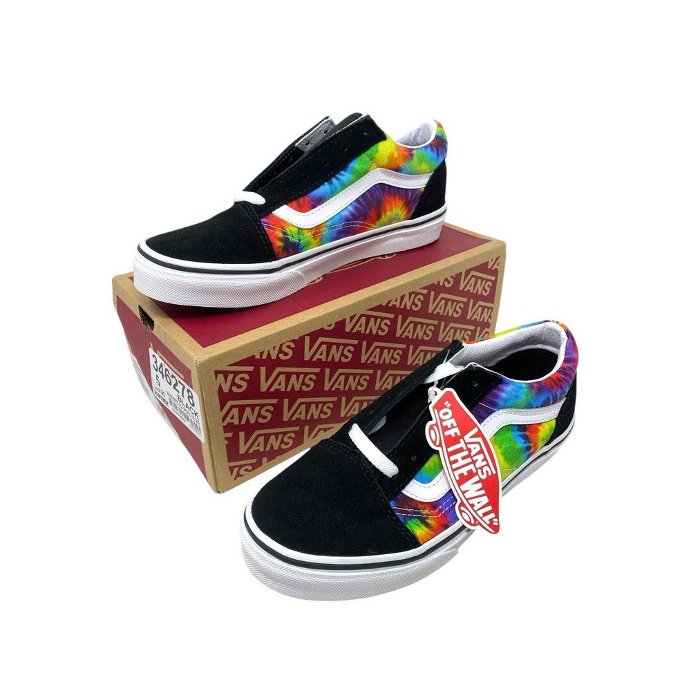 VANS Old Skool Spiral Tie-Dye Shoes Youth Boys Skateboard Sneakers Size 5 NWB
